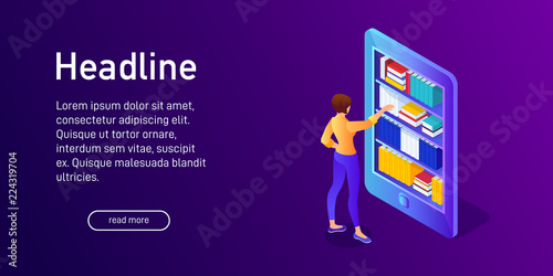 Concept of web site main page, landing page.