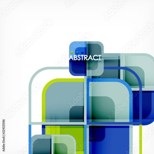 Abstract background, square shapes geometric composition