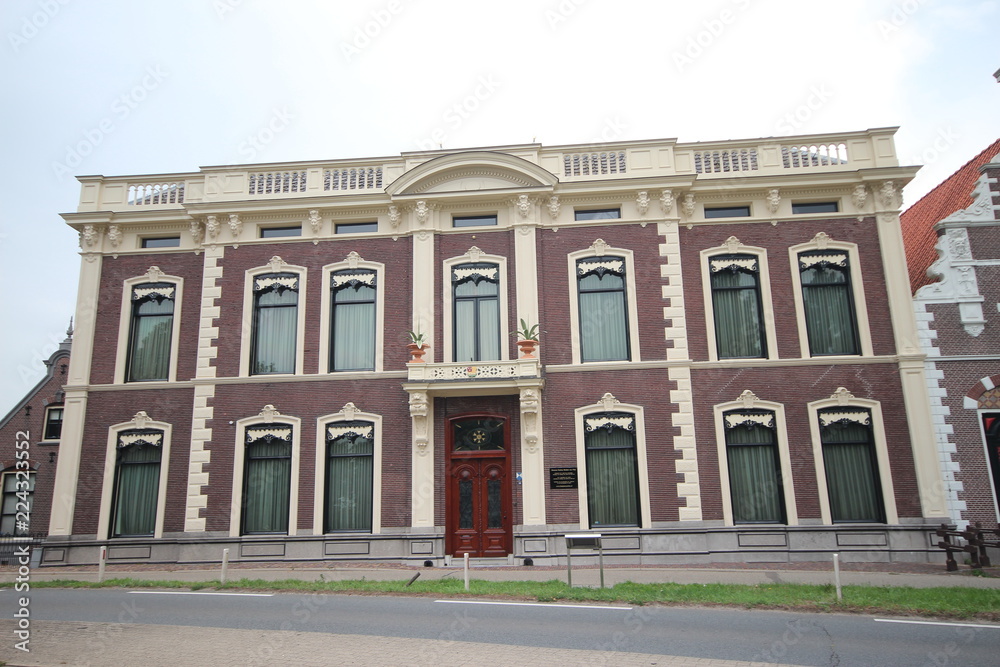 Old building in Haastrecht which is nowadays museum Bisdom van Vliet as legacy of the family bisdom van vliet who used to live in this huge house.