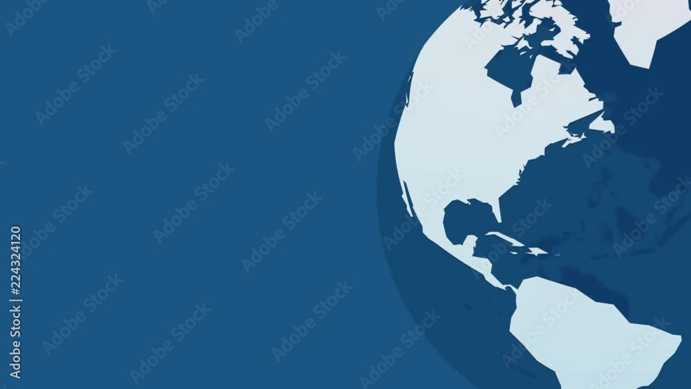 rotating planet earth loop animation
