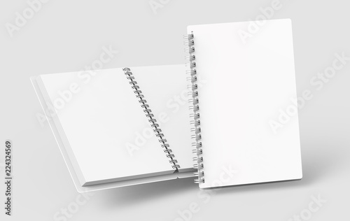 Blank notebooks mockup