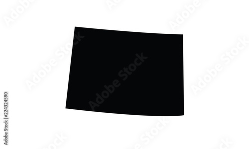Colorado outline map black USA state borders black vector illustration