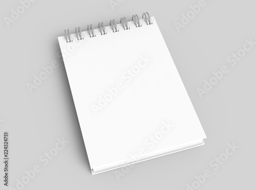Spiral notebook blank template