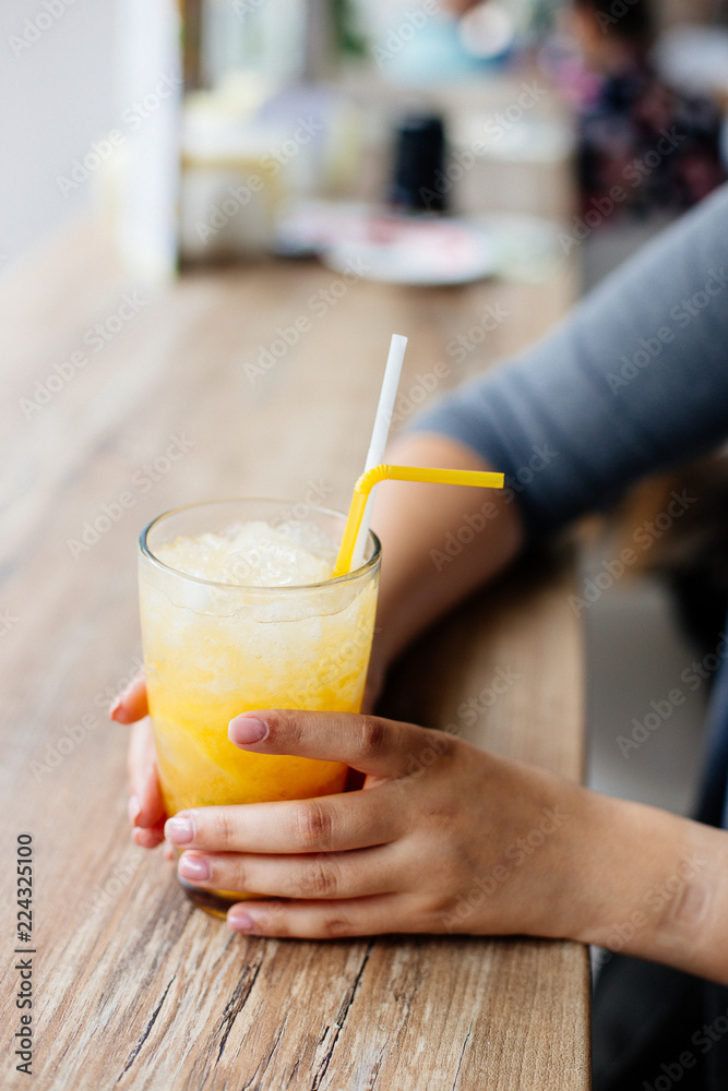 Cold lemonade on the table. Cold lemonade on the table.