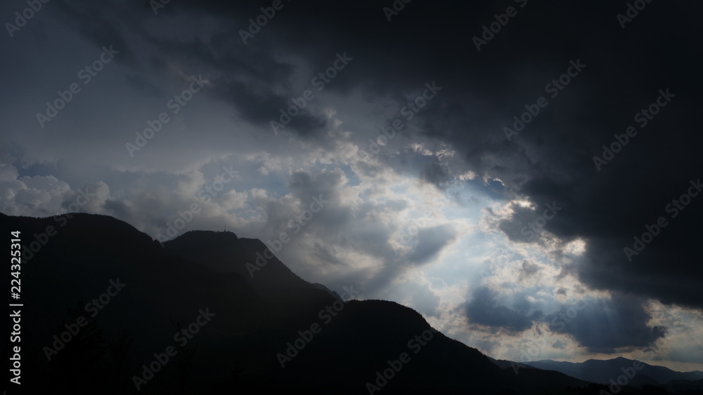Beautiful view of cloudy sky sunset background