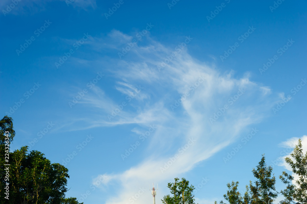 Blue sky with clouds For background.