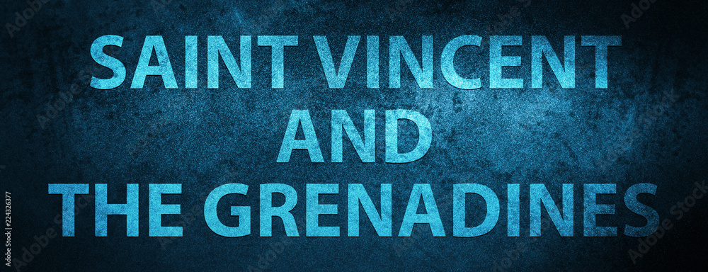 Obraz premium Saint Vincent and the Grenadines special blue banner background