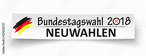 Paper Banner Bundestagswahl Neuwahlen 2018