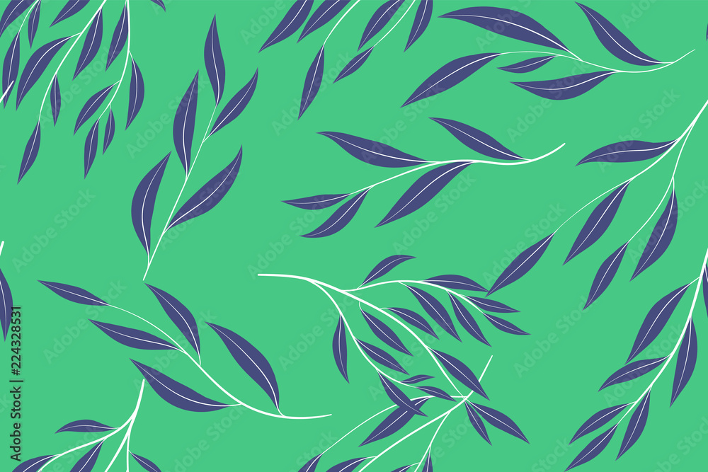 Tropical Seamless Pattern. Vector Eucalyptus Leaves and Beautiful Floral Elements. Botanical Summer Background. Elegant Tropical Seamless Pattern for Wedding Design, Print, Textile, Fabric, Wrapping. Tropical Seamless Pattern. Vector Eucalyptus Leaves and Beautiful Floral Elements. Botanical Summer Background. Elegant Tropical Seamless Pattern for Wedding Design, Print, Textile, Fabric, Wrapping.