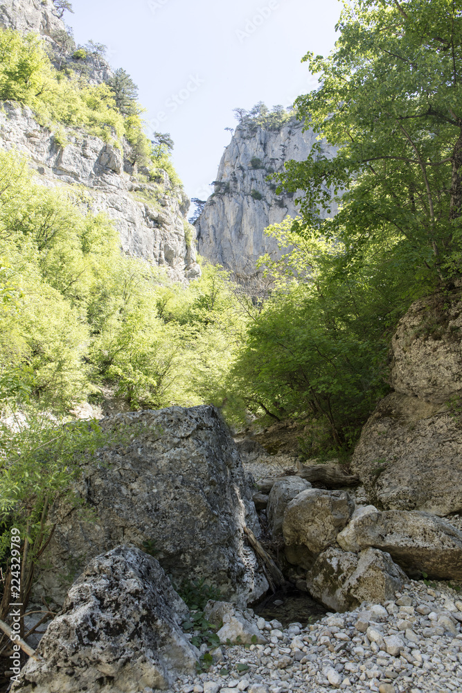 Great mountain canyon in Crimea