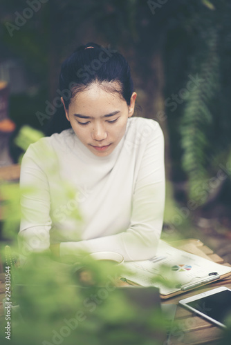 woman hand using smart phon...