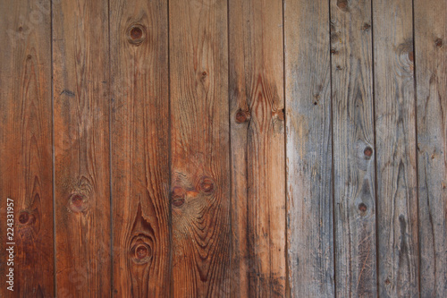 Old brown wooden planks texture for background © katjabakurova