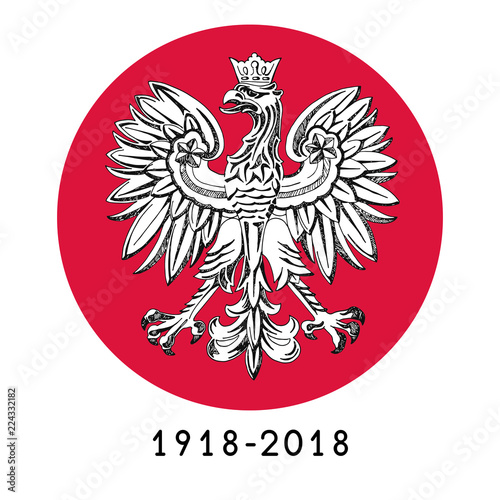 Illustration for the centennial of independence of Poland. Vecto