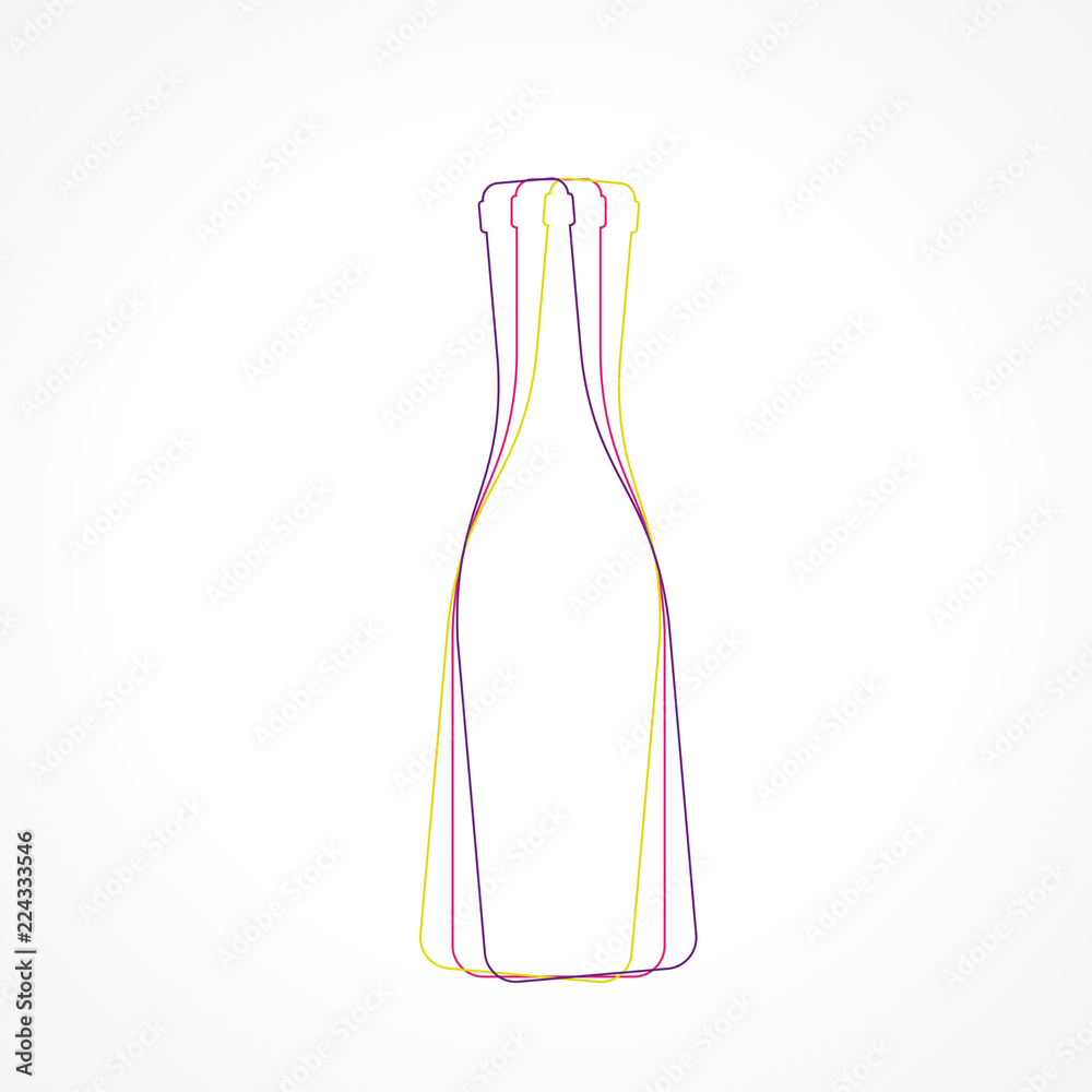 bouteille, vecteur bouteille, vecteur