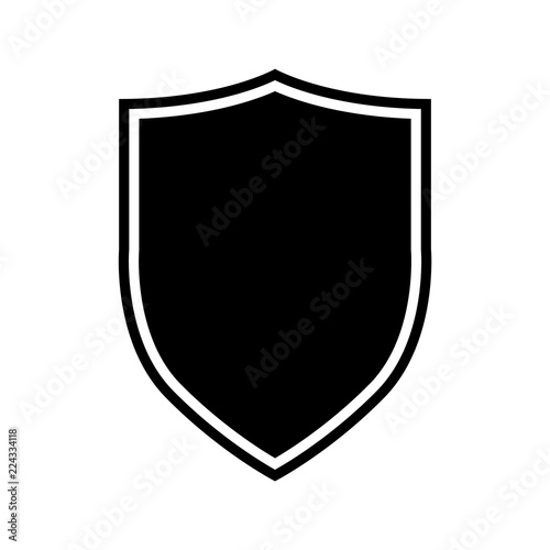 Free Download Shield icon, silhouette, logo on white background - GFXLoad