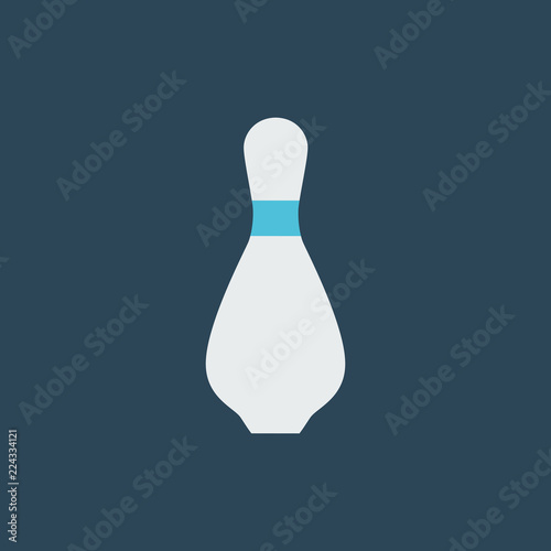 Colored bowling pin icon