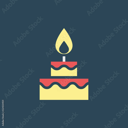 Icon birthday cake