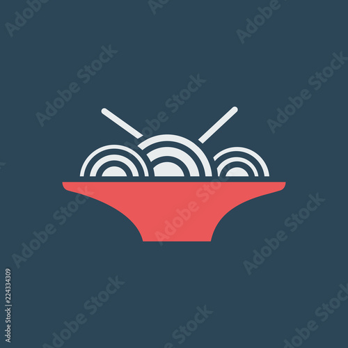 Silhouette icon instant noodles