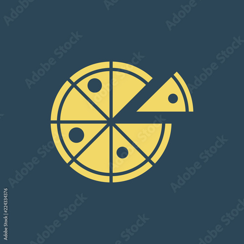 Silhouette icon pizza