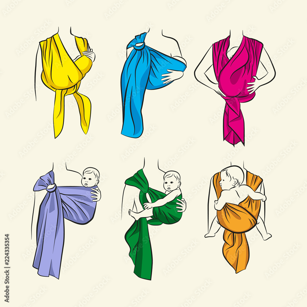 How To Use Sling Infographics, how to wear a scarf sling. The correct position of the ...