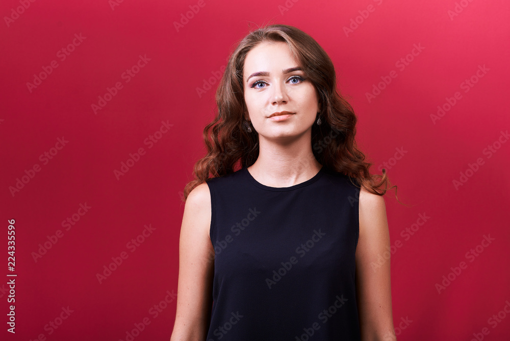 Young girl with curly hair Young girl with curly hair