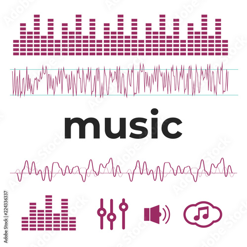 Vector sound waves. Equalizer technology. Radio wave vector