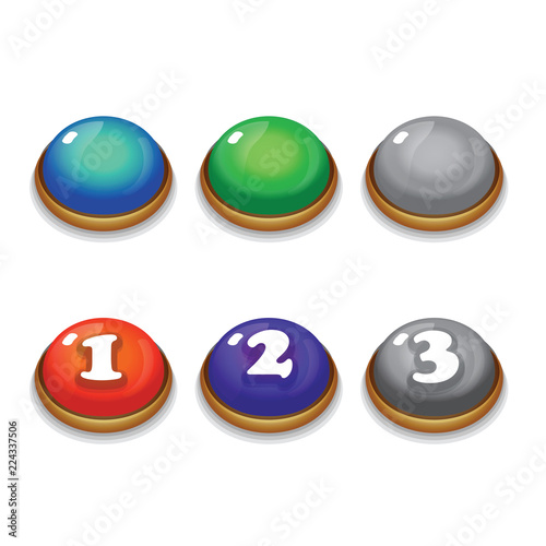 Level indicators for game ui, map pointers