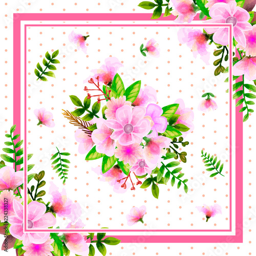 scarf floral pattern design