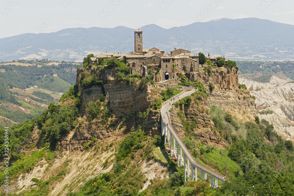 Cityscape of Civita di Bagnoregio in Tuscany, Italy