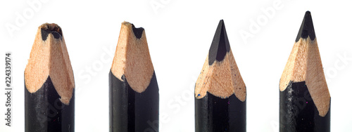 used colored pencil leads macro closeup