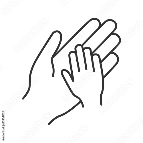 Charity for children linear icon