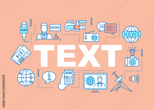 News broadcasting word concepts banner