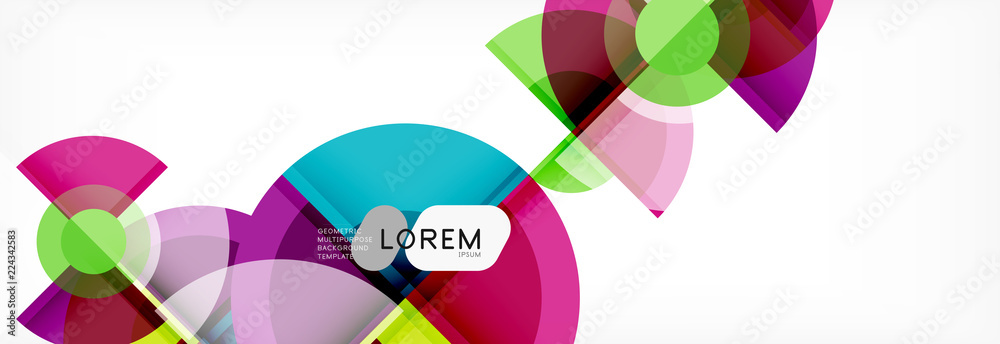 Abstract background - multicolored circles, trendy minimal geometric design Abstract background - multicolored circles, trendy minimal geometric design