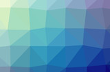 Illustration of abstract low poly blue horizontal background.