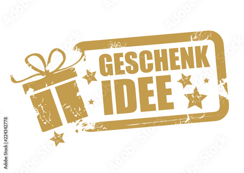 Goldener Stempel Geschenkidee