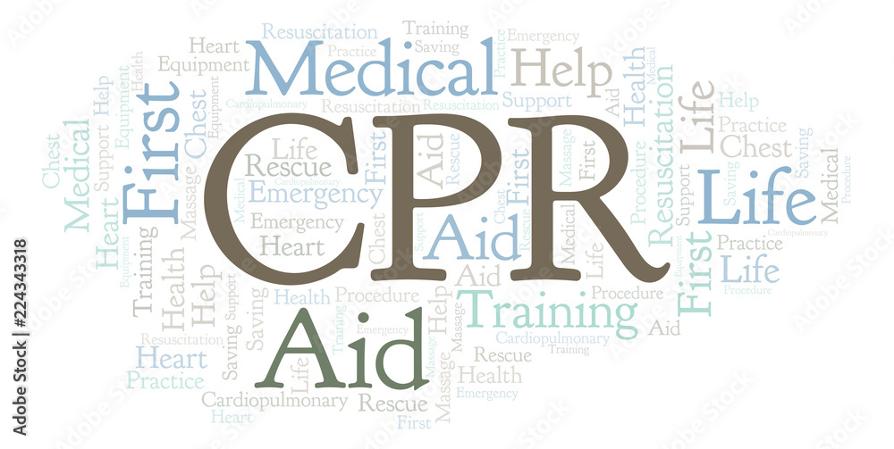 Obraz premium CPR word cloud, made with text only.