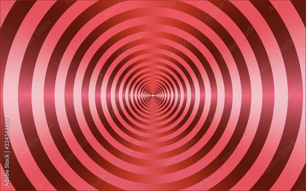 abstract red metallic background. Concentric circles for the concept of focus, targets and goals. business presentation, template, card. brochure, banner, notes and technology ideas. 