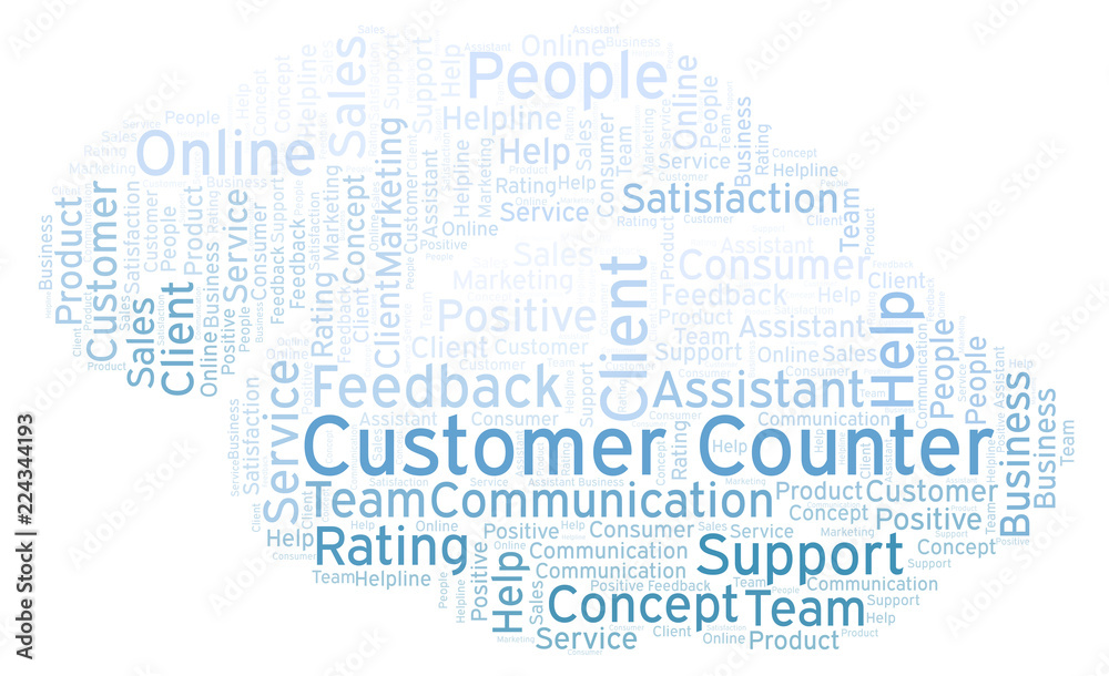 Customer Counter word cloud. Customer Counter word cloud.
