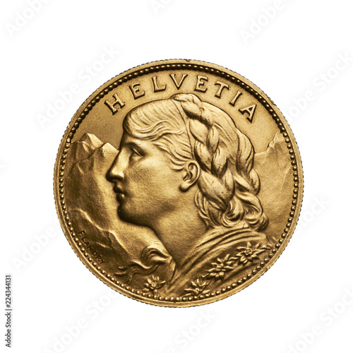Helvetia 100 FR Goldmünze Schweiz 