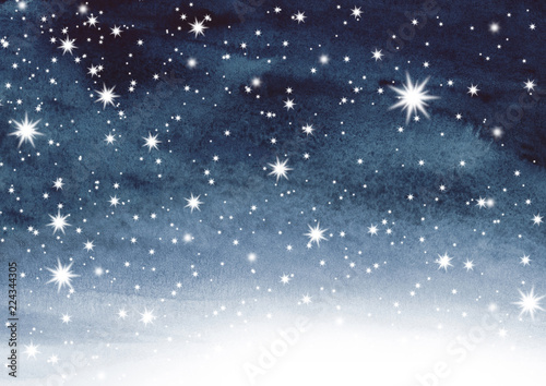 Sternenhimmel auf Aquarell