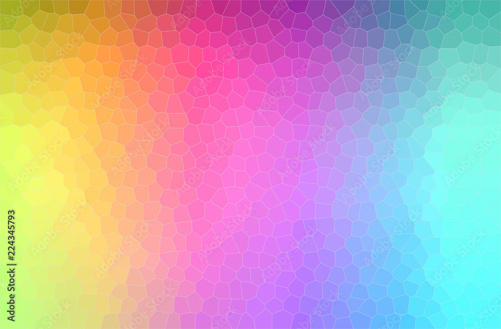 Abstract illustration of green, yellow, purple and blue small hexagon background. Abstract illustration of green, yellow, purple and blue small hexagon background.