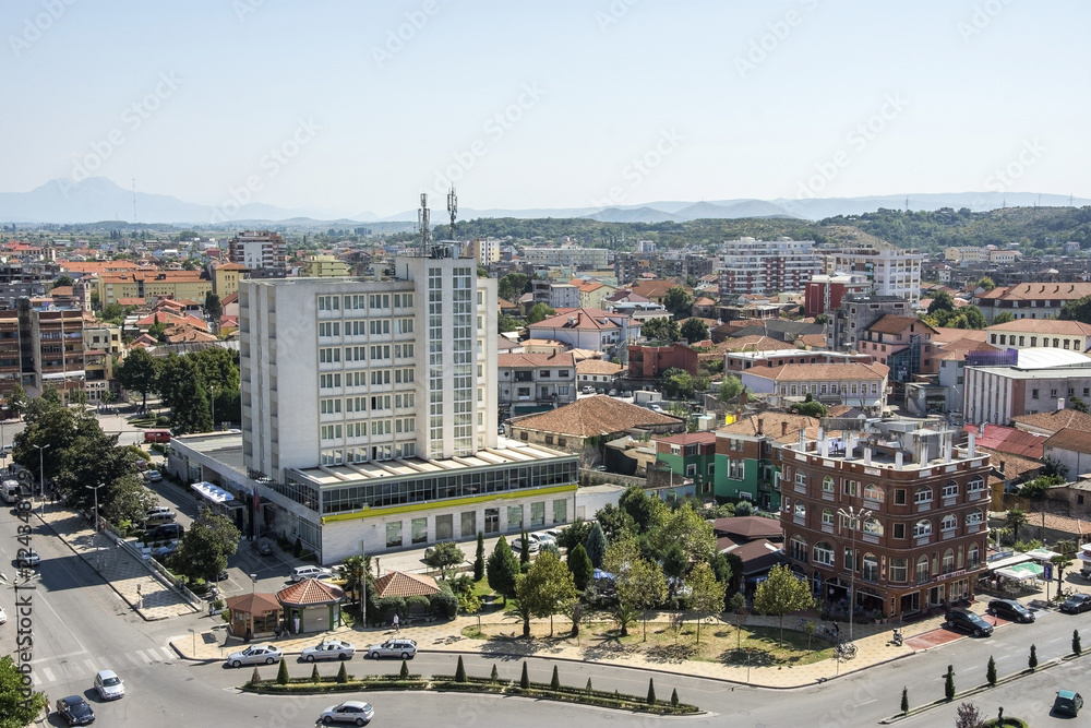 Top view of Skoder city, Albania
