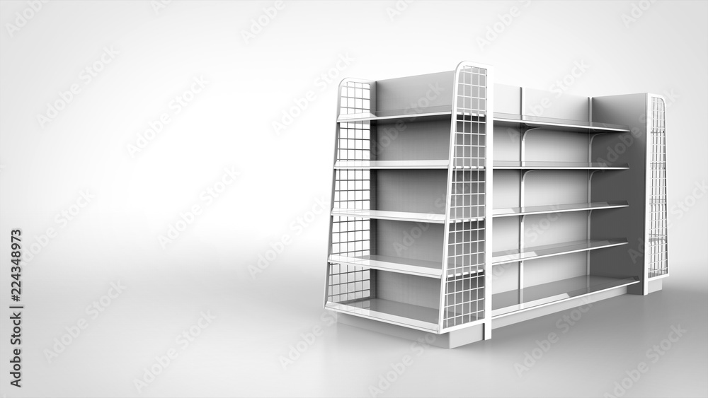 白い商品棚 右 Stock イラスト Adobe Stock