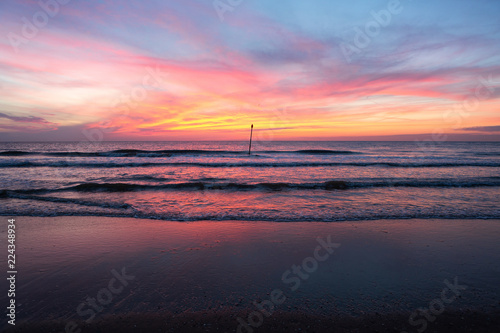 Quadro em tela Sonnenuntergang am Meer – Scheveningen, Niederlande