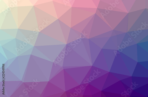 Illustration of abstract low poly purple horizontal background.