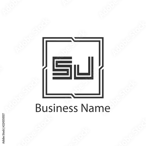 Initial Letter SJ Logo Template Design