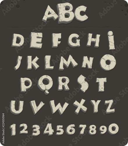 Old stone alphabet