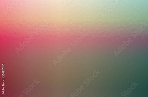 Abstract illustration of red  green and yellow triangle polygon background.