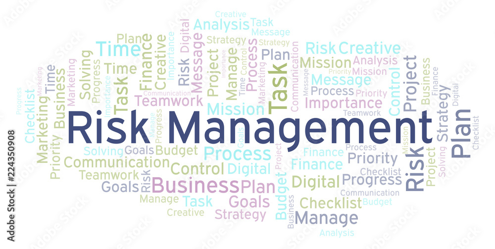 Fototapeta premium Risk Management word cloud, made with text only.