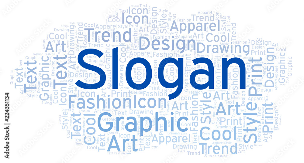 Obraz premium Slogan word cloud.